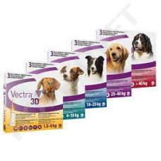 Vectra 3D Antiparasitic Pipettes for Dogs